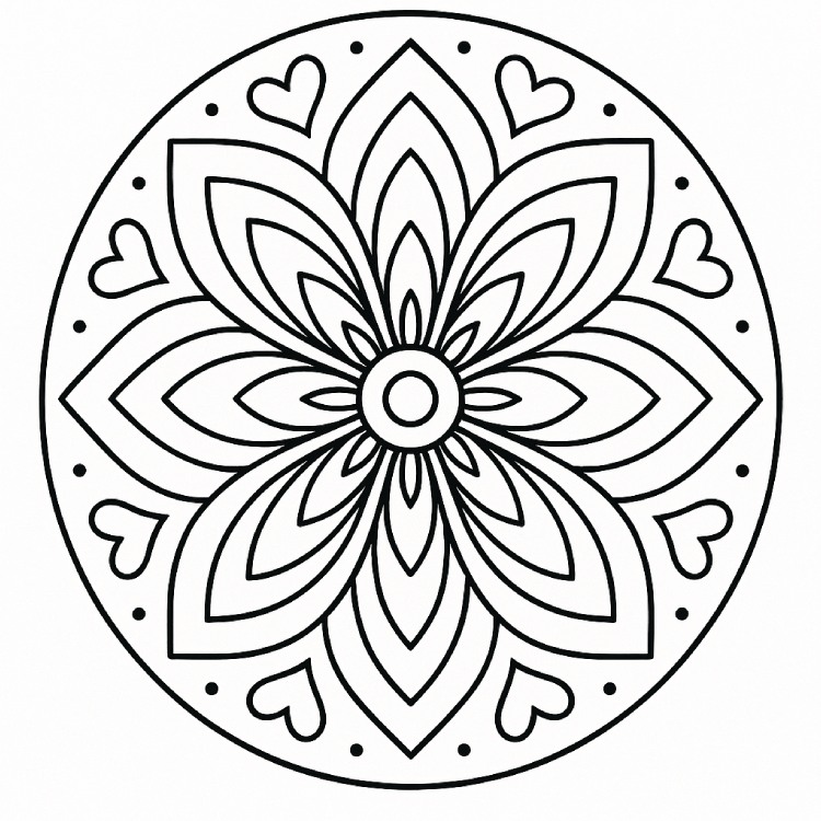 Mandala infantil para clorear