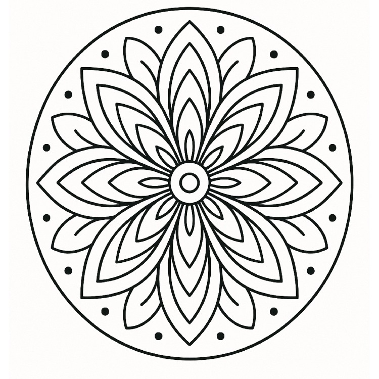 Mandala para colorear infantil