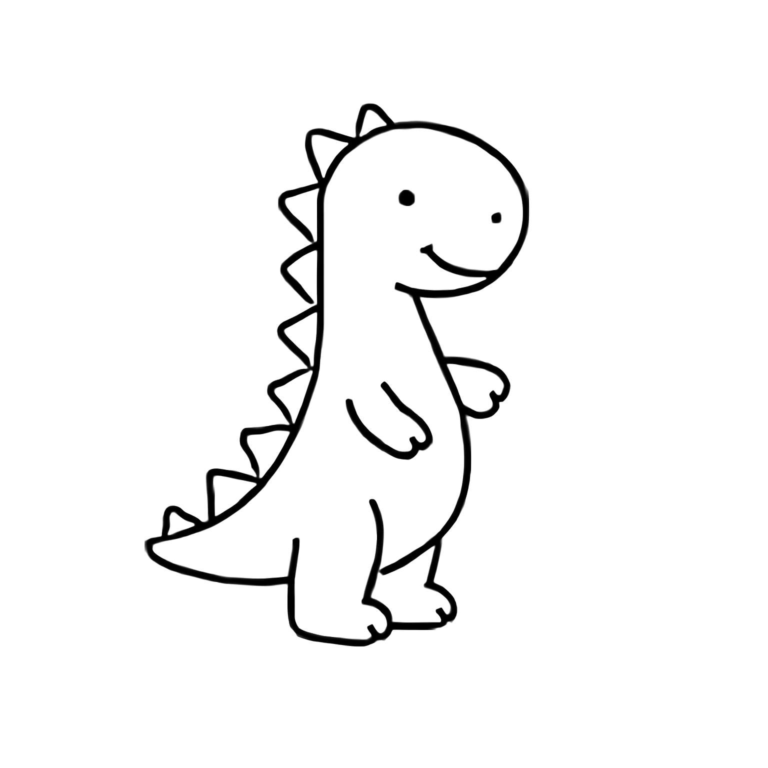 dibujo dinosaurio para colorear y pintar