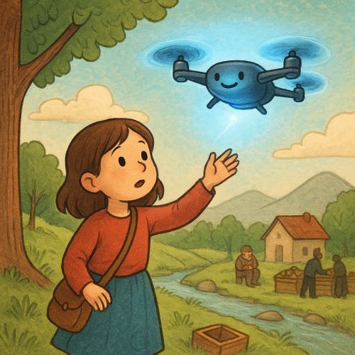 La niña y el dron encantado - cuento para leer